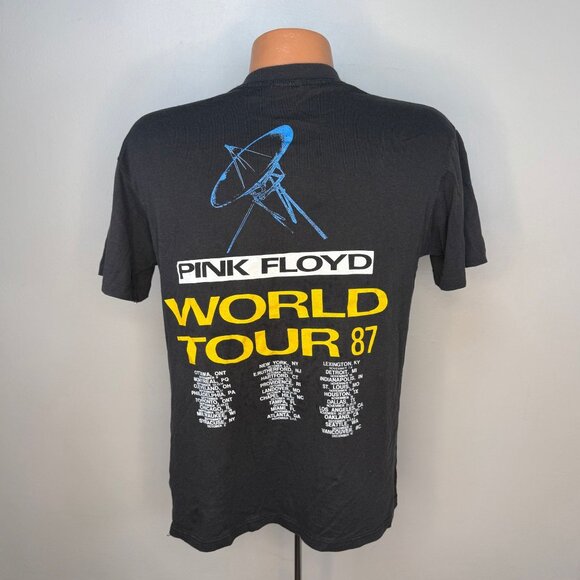 Vintage 1980s Pink Floyd Concert T-Shirt, World Tour 1987, Spring Ford Size M - Picture 2 of 4